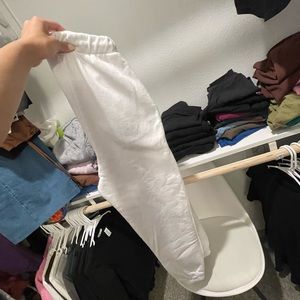 ASOS white sweatpants